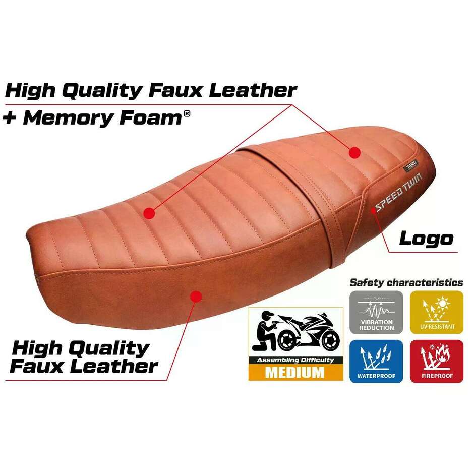 TPZ Italia Seat Cover Specific for Triumph Speed Twin 1200 2019-2026 Model Bomlo Comfort System