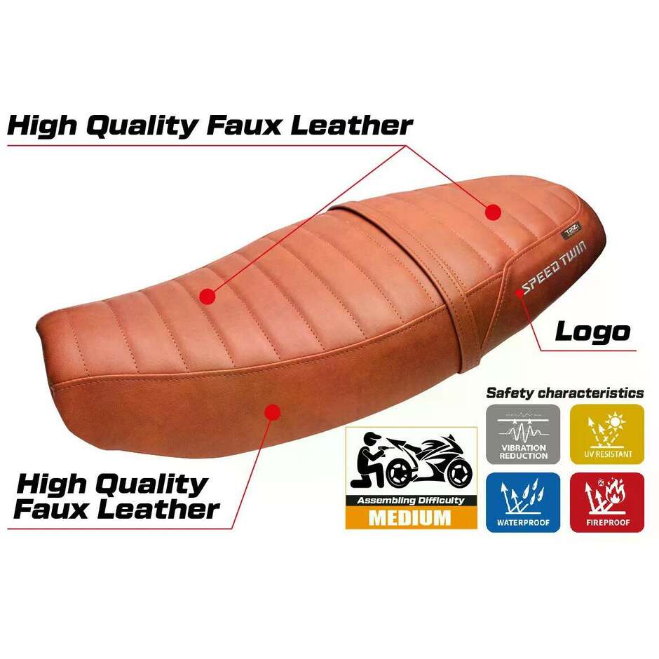 TPZ Italia Seat Cover Specific for Triumph Speed Twin 1200 2019-2026 Model Bomlo