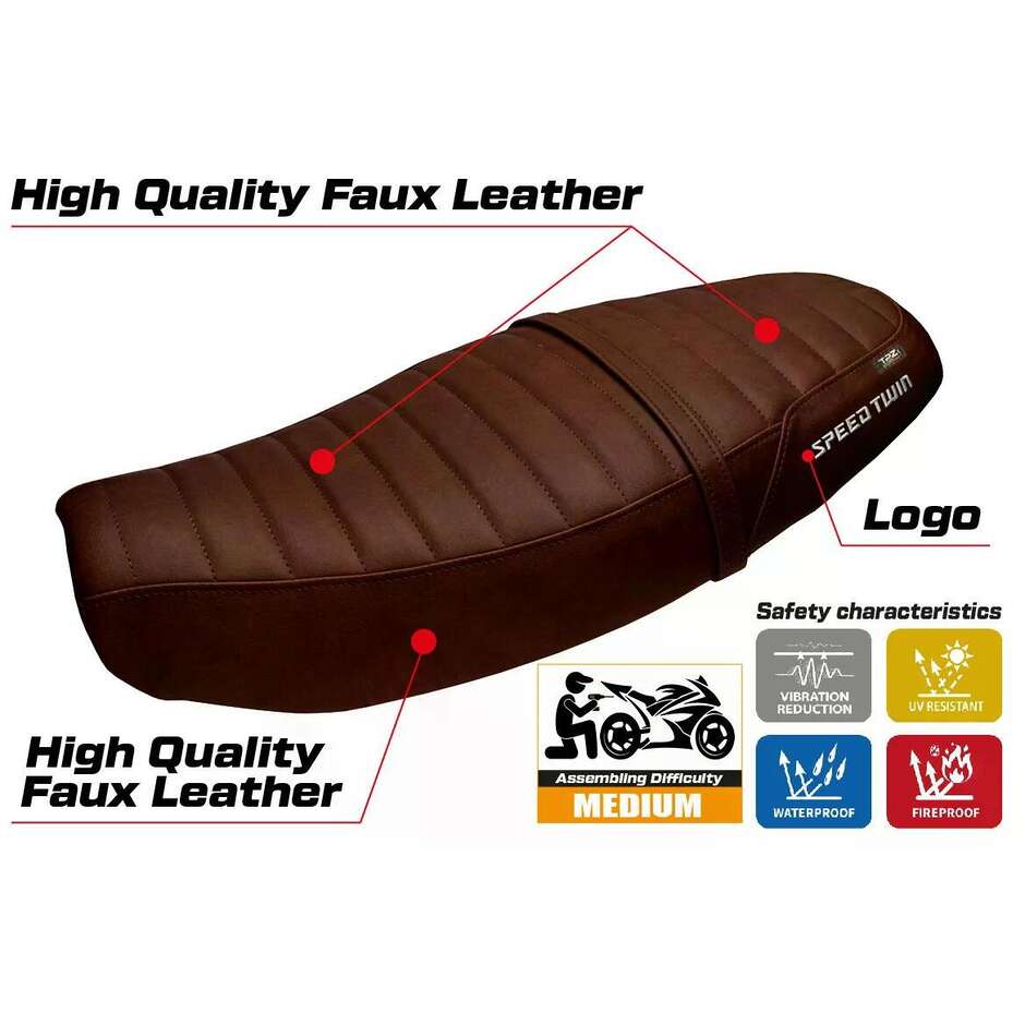 TPZ Italia Seat Cover Specific for Triumph Speed Twin 1200 2019-2026 Model Bomlo