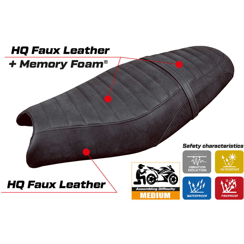 TPZ Italia Seat Cover Specific for Triumph Speed Twin 900 2019-2025 Model Enfield Comfort System