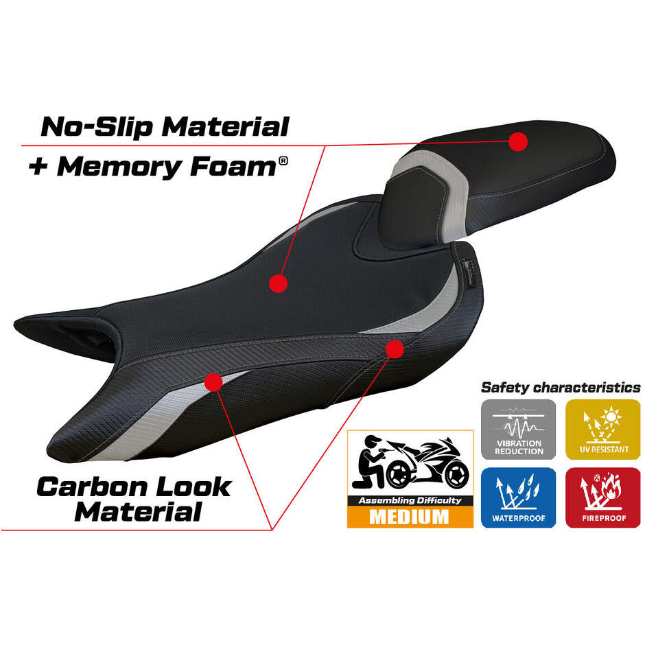TPZ Italia Seat Cover Specific for Triumph Street Triple 765 2023-2025 Model Norwich Comfort System