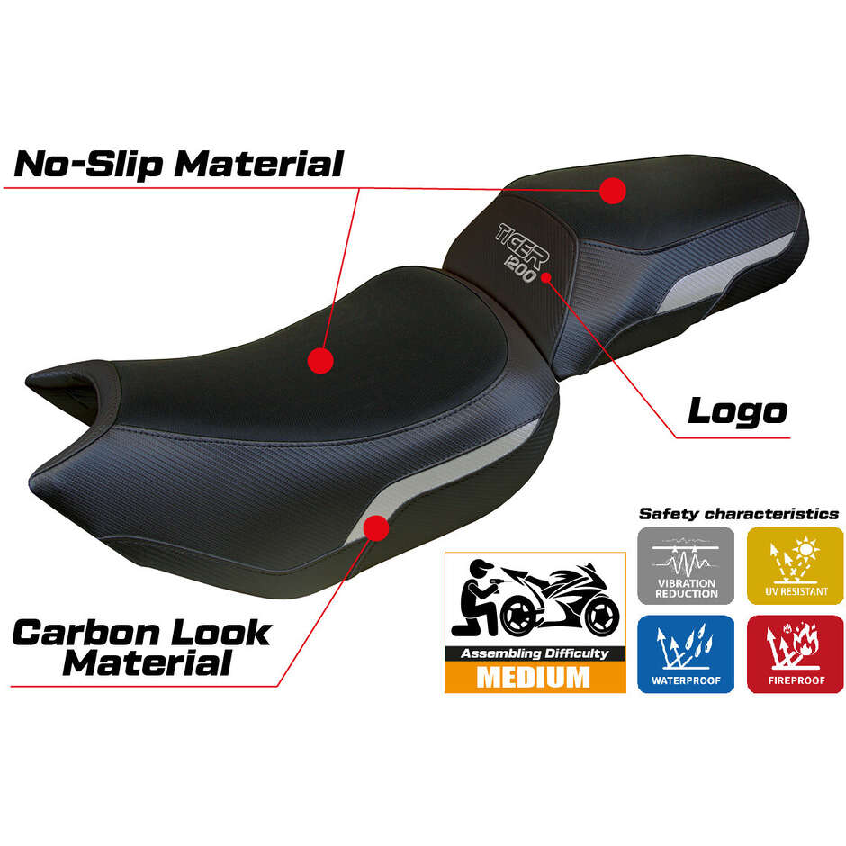 TPZ Italia Seat Cover Specific for Triumph Tiger 1200 2022-2025 Wales Model