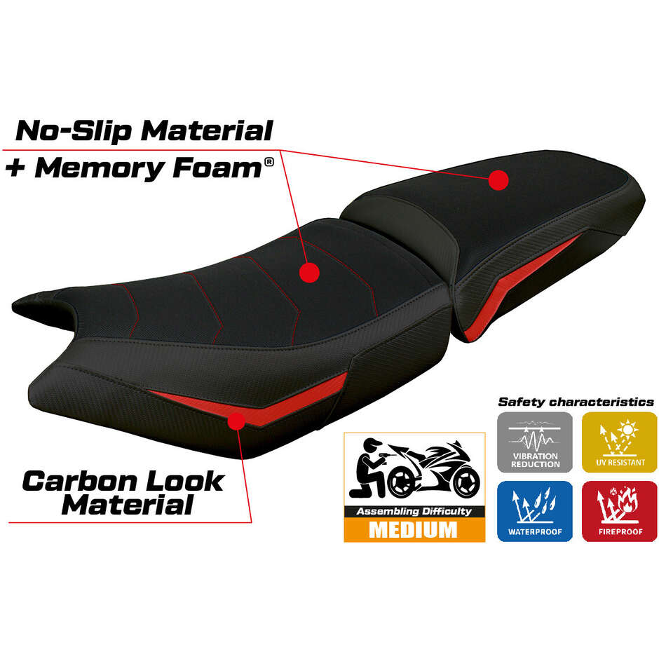 TPZ Italia Seat Cover Specific for Triumph Tiger 900 2024-2025 Model Hatten Comfort System