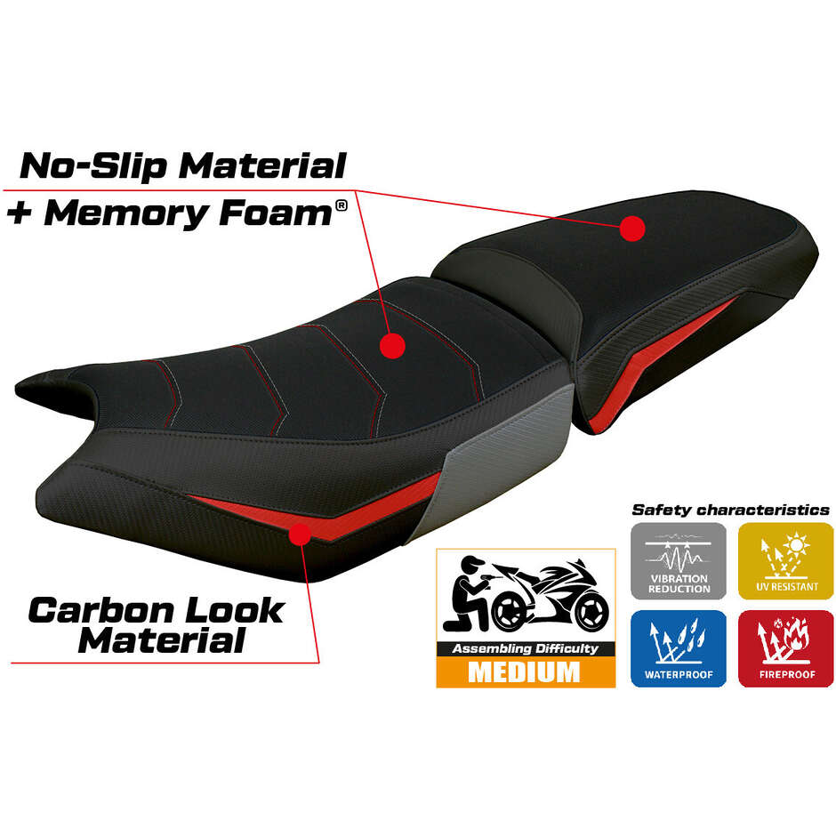 TPZ Italia Seat Cover Specific for Triumph Tiger 900 2024-2025 Model Hatten Comfort System