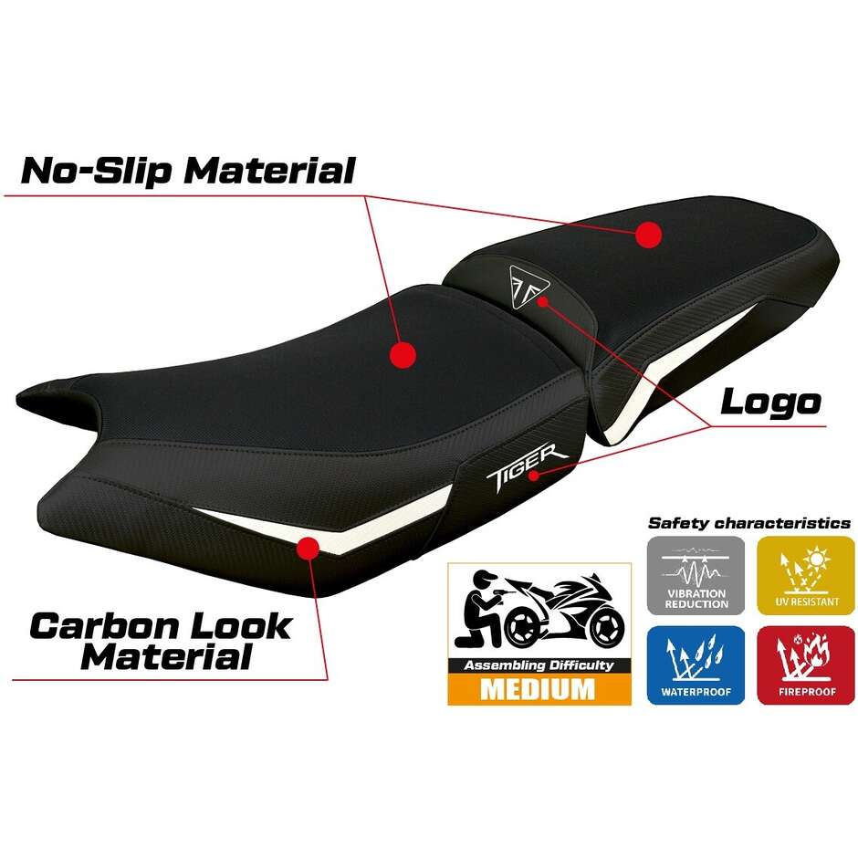 TPZ Italia Seat Cover Specific for Triumph Tiger 900 2024-2025 Model Hatten