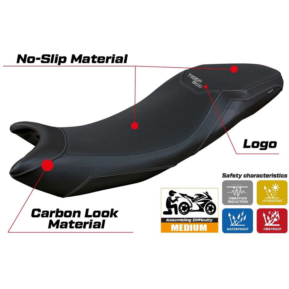 TPZ Italia Seat Cover Specific for Triumph Tiger Sport 800 2025 Model Titty