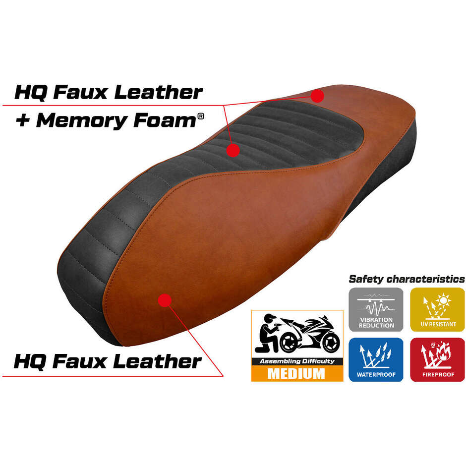 TPZ Italia Seat Cover Specific for Vespa GTS 125/150/300 2009 - 2024 Model Alicudi Comfort System