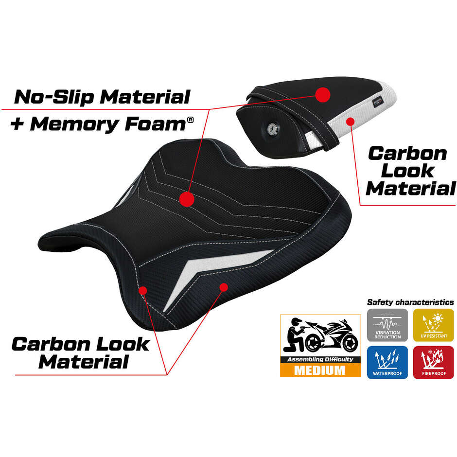TPZ Italia Seat Cover Specific for Yamaha R1 2015-2025 Model Kagran Comfort System