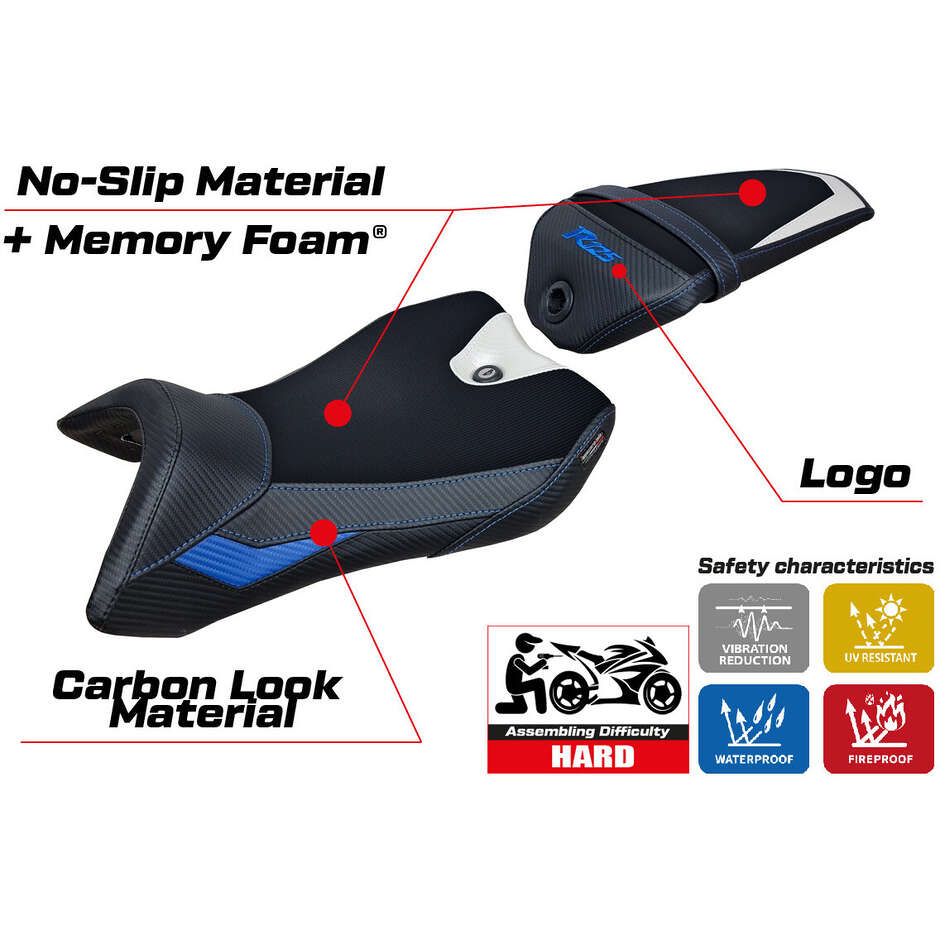 TPZ Italia Seat Cover Specific for Yamaha R125 2016 - 2018 Model Nashik Comfort System