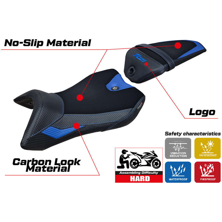 TPZ Italia Seat Cover Specific for Yamaha R125 2016 - 2018 Nashik Model