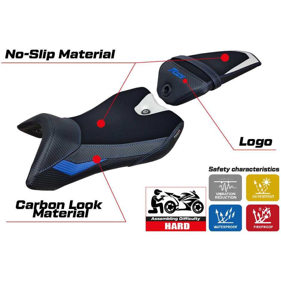 TPZ Italia Seat Cover Specific for Yamaha R125 2016 - 2018 Nashik Model