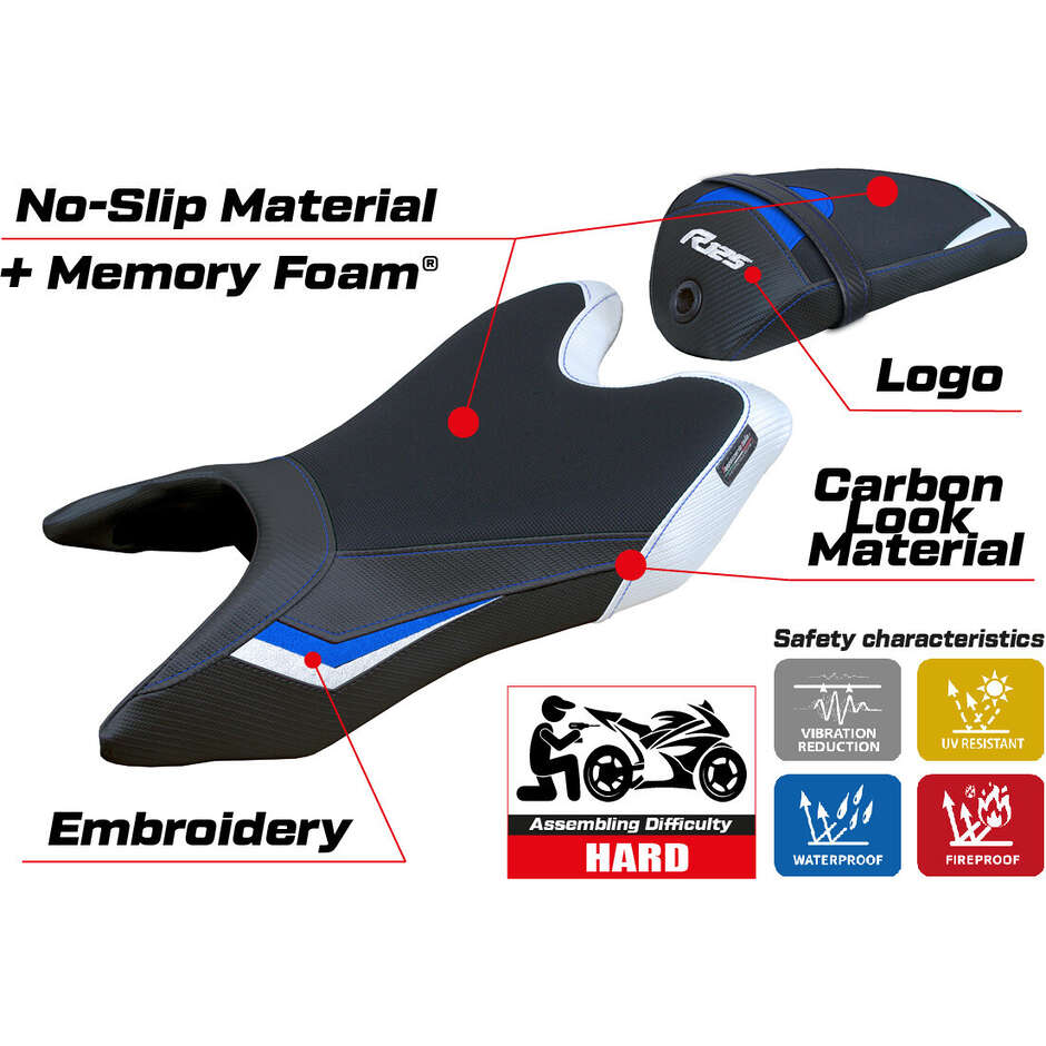 TPZ Italia Seat Cover Specific for Yamaha R125 2019 - 2022 Model Ashwy Comfort System