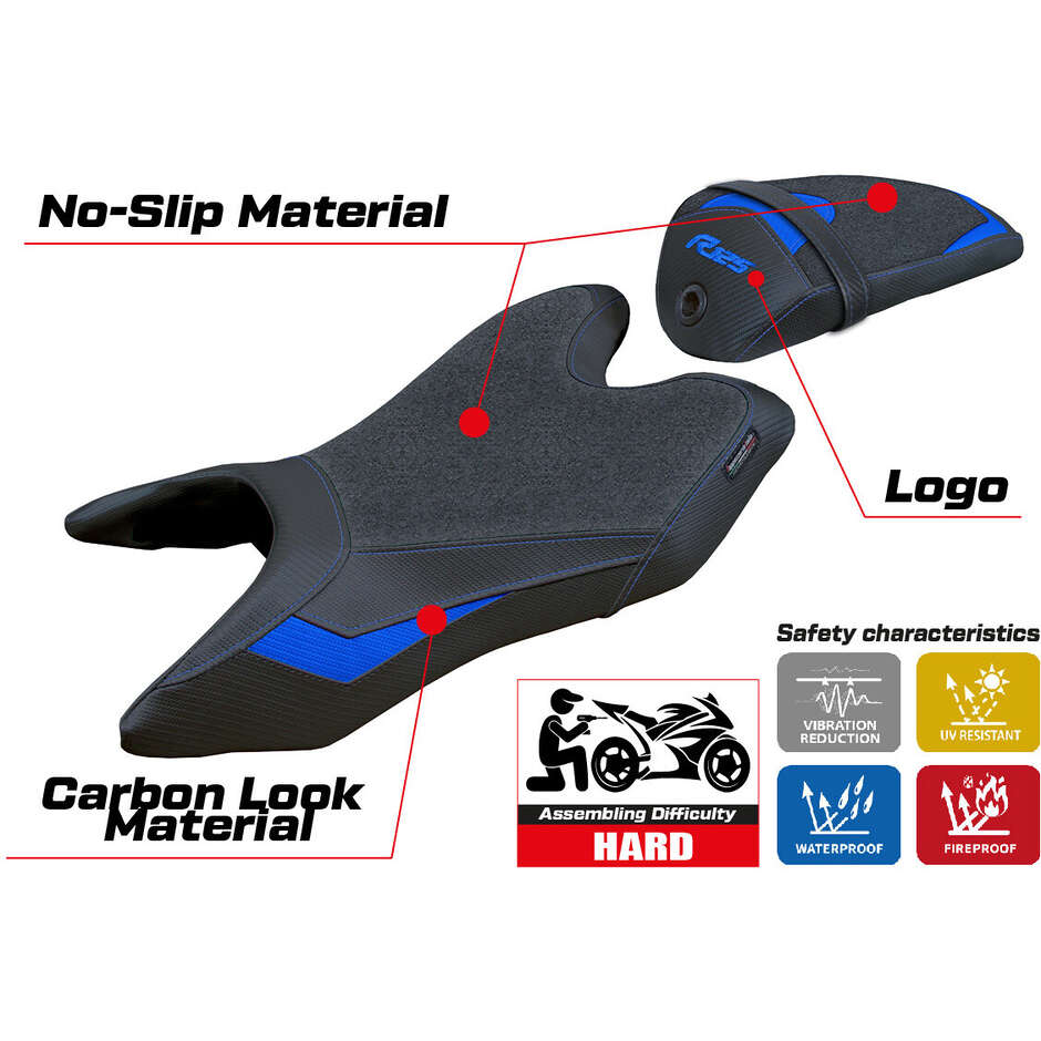 TPZ Italia Seat Cover Specific for Yamaha R125 2019 - 2022 Model Ashwy Ultragrip