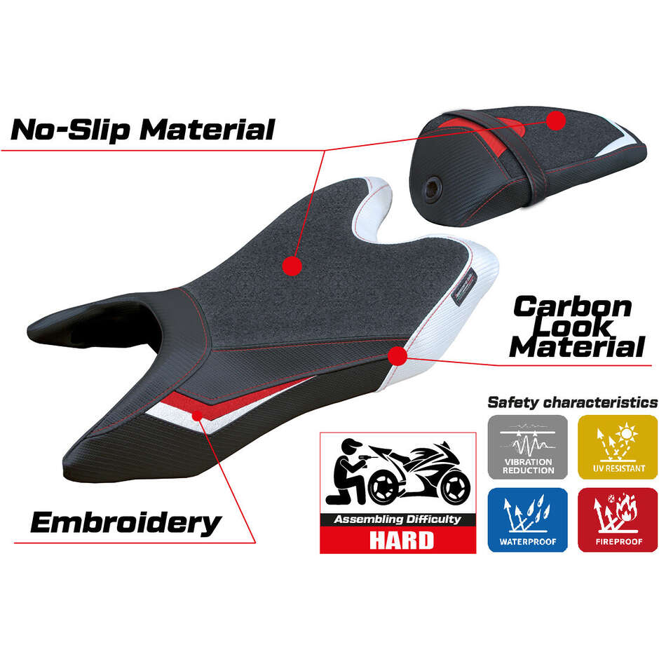 TPZ Italia Seat Cover Specific for Yamaha R125 2019 - 2022 Model Ashwy Ultragrip