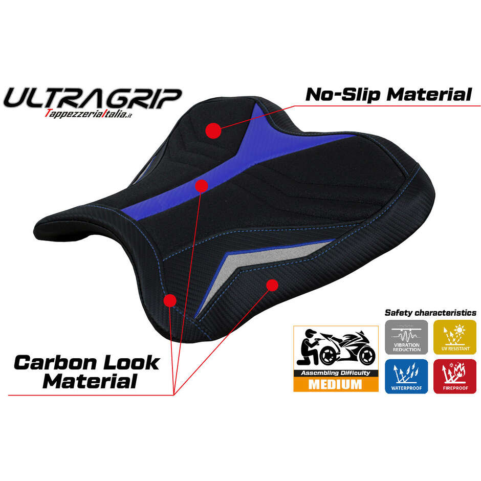 TPZ Italia Seat Cover Specific for Yamaha R1M 2015-2025 Model Hernals Ultragrip