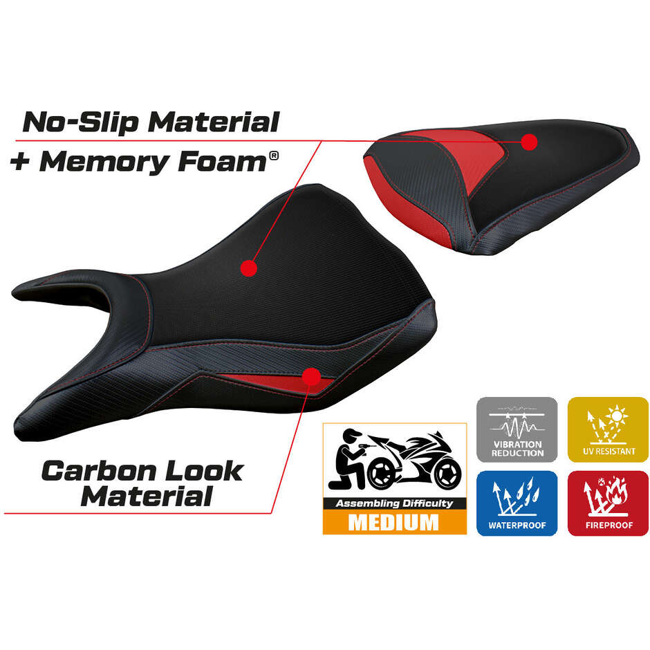 TPZ Italia Seat Cover Specific for Yamaha R25 2014 - 2020 Eraclea Comfort System Model