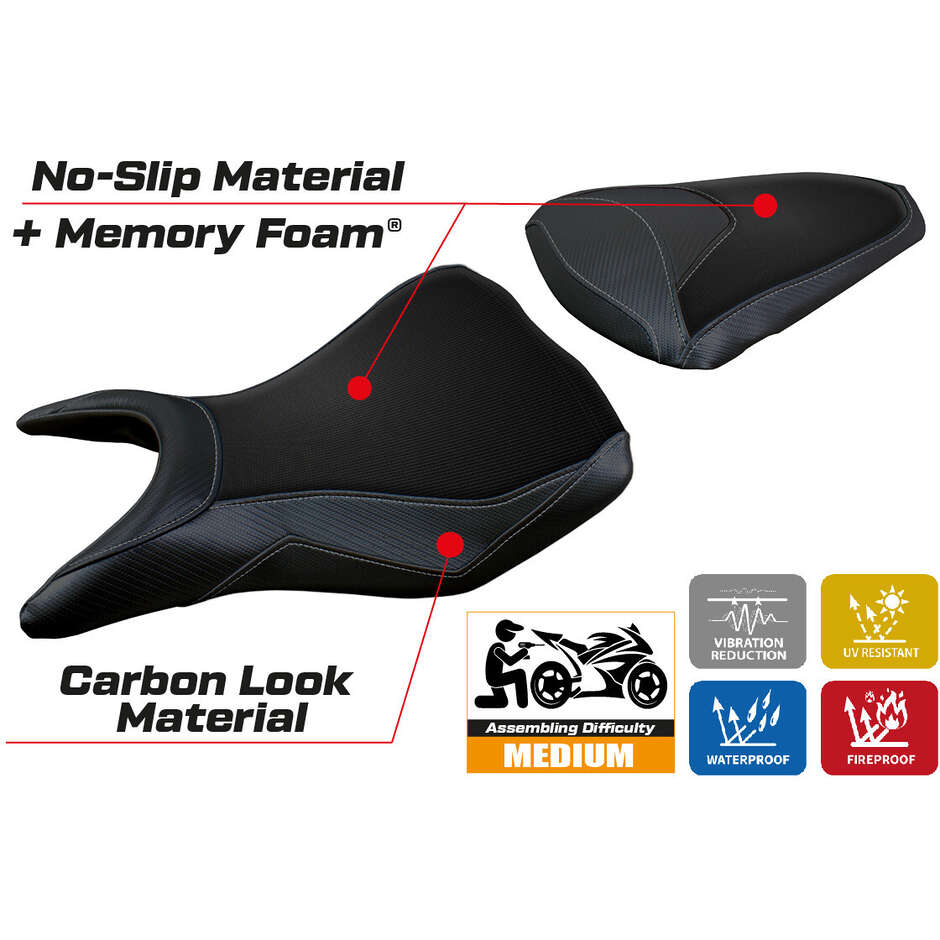 TPZ Italia Seat Cover Specific for Yamaha R25 2014 - 2020 Eraclea Comfort System Model