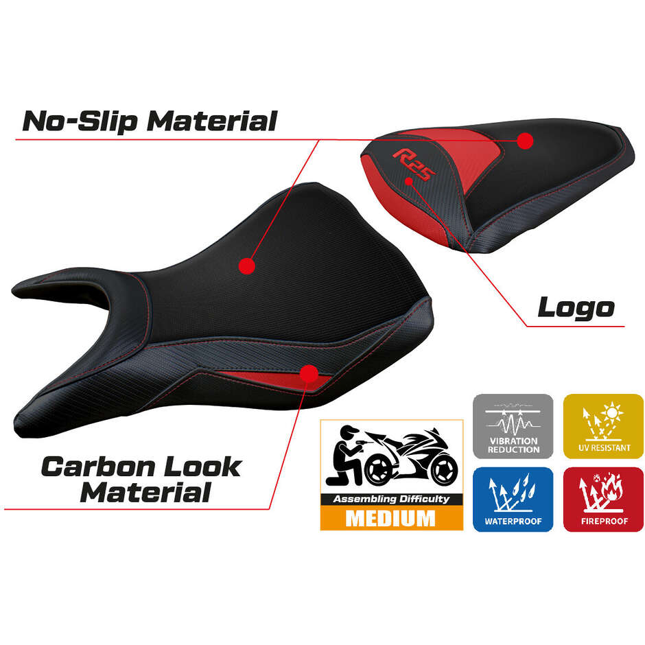 TPZ Italia Seat Cover Specific for Yamaha R25 2014 - 2020 Eraclea Model