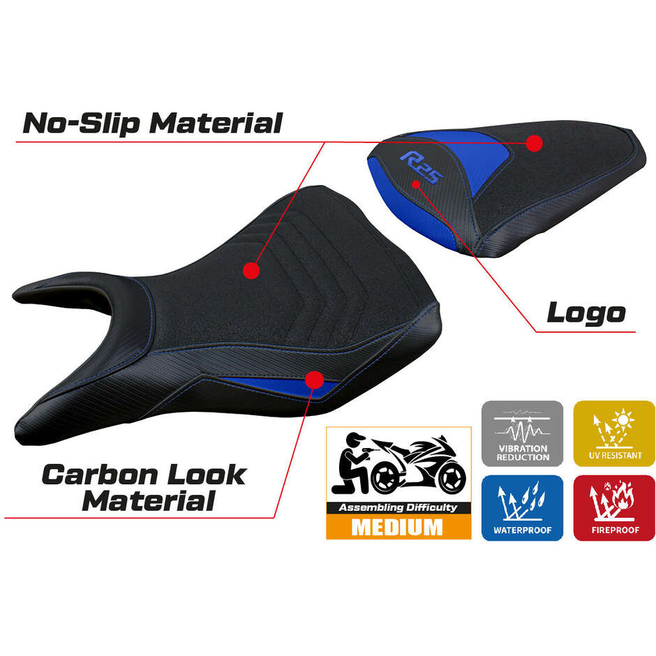 TPZ Italia Seat Cover Specific for Yamaha R25 2014 - 2020 Eraclea Ultragrip Model