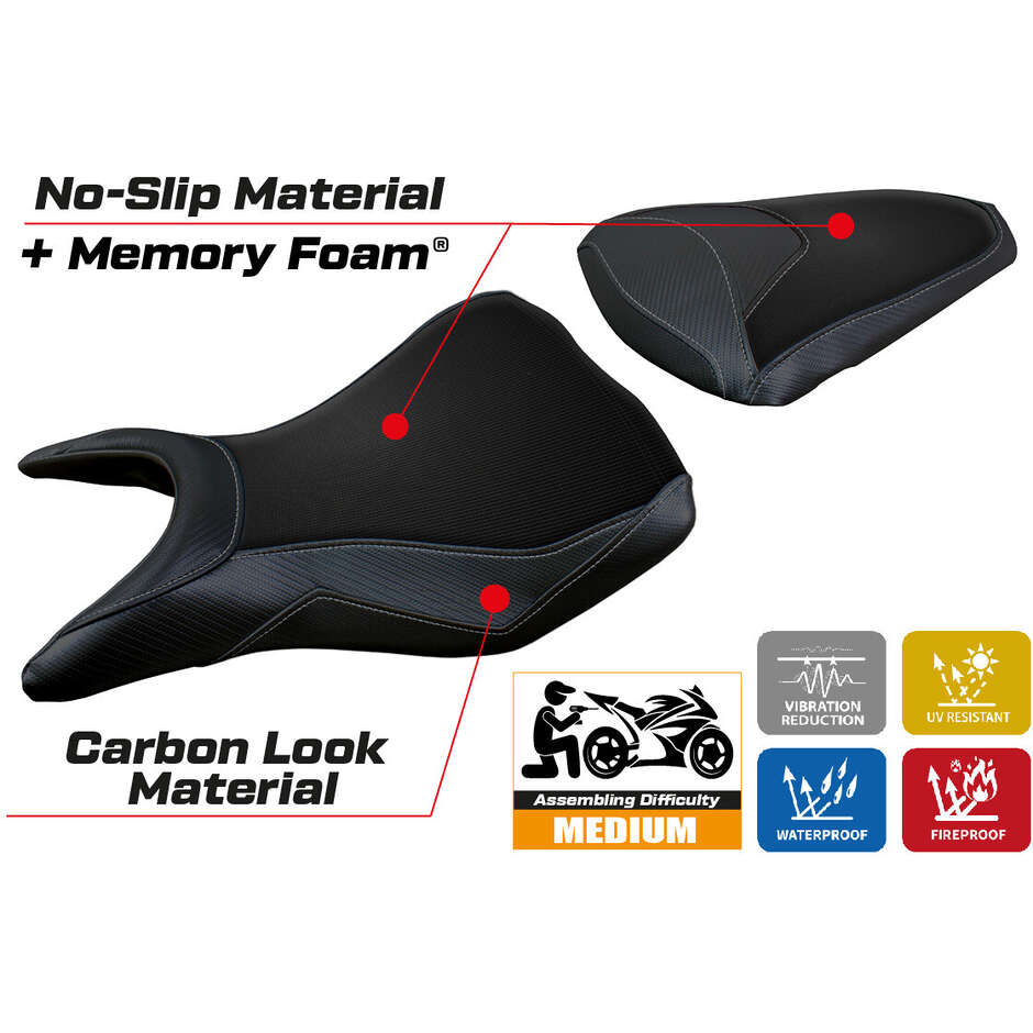 TPZ Italia Seat Cover Specific for Yamaha R3 2015 - 2024 Model Jesolo Comfort System