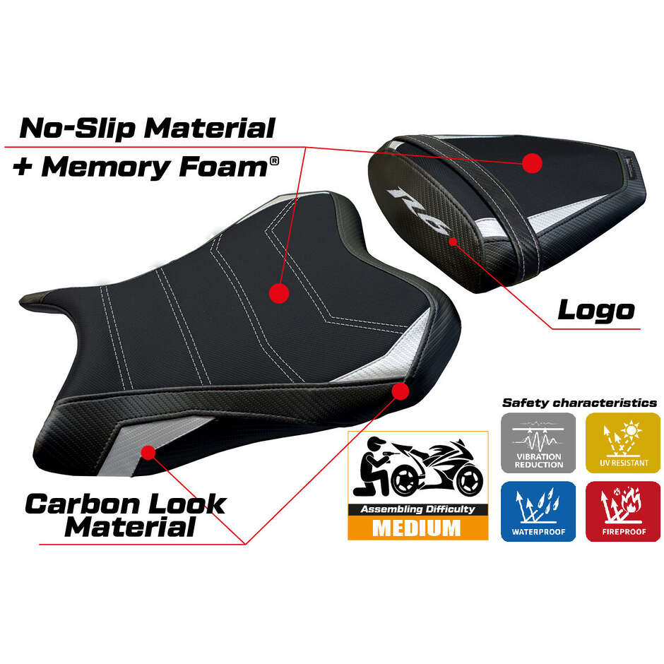 TPZ Italia Seat Cover Specific for Yamaha R6 2006 - 2007 Model Aichi Comfort System