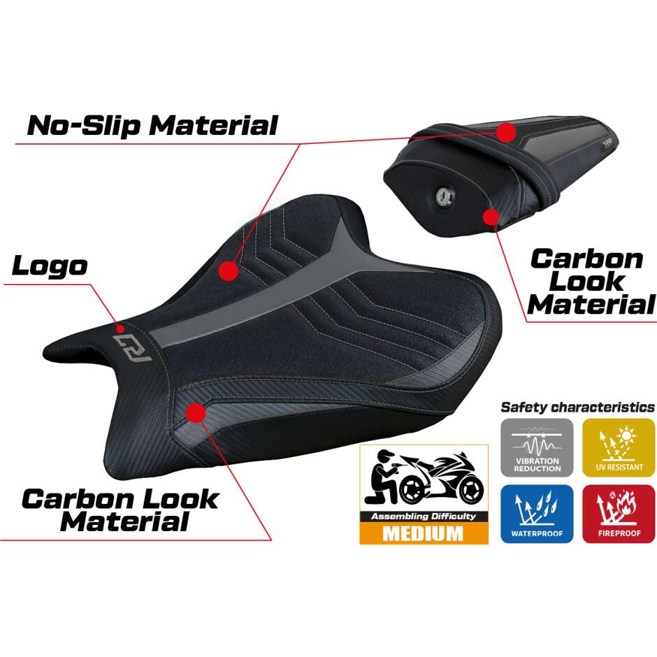 TPZ Italia Seat Cover Specific for Yamaha R7 2021-2025 Model Thera Ultragrip