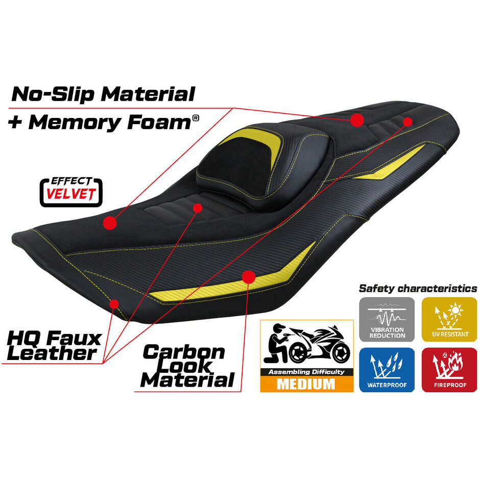TPZ Italia Seat Cover Specific for Yamaha T-Max 560 2022-2025 Kiko Comfort System Model
