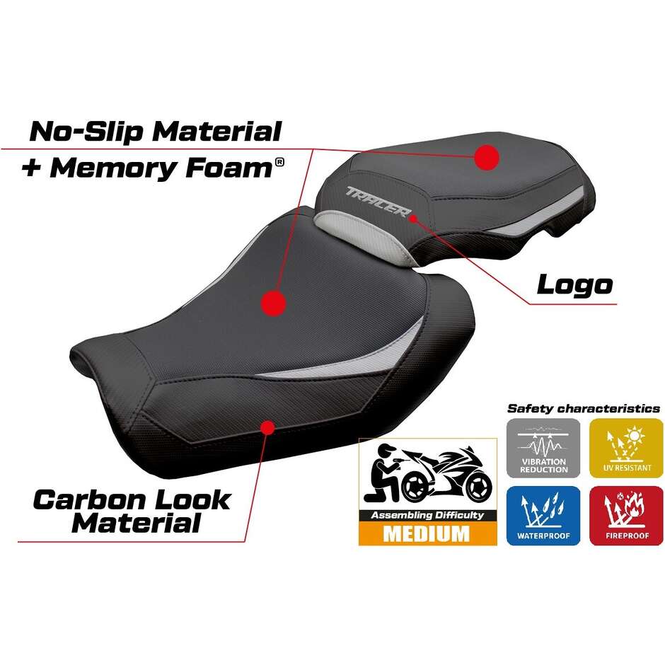 TPZ Italia Seat Cover Specific for Yamaha Tracer 9 / 9 GT 2025 Model Ness Comfort System