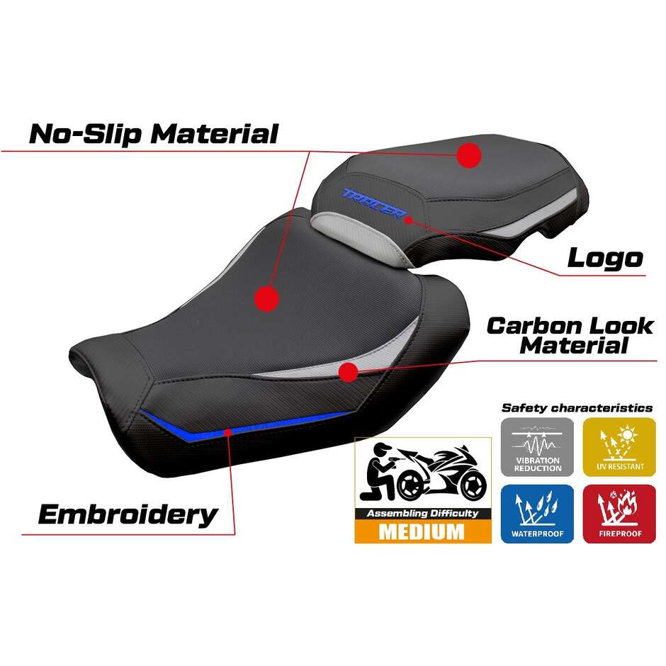 TPZ Italia Seat Cover Specific for Yamaha Tracer 9 / 9 GT 2025 Model Ness