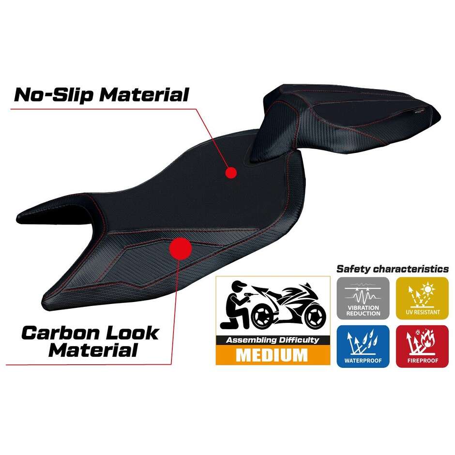 TPZ Italia Sitzbezug speziell für Aprilia RS 660 2021-2025 Naxos Modell