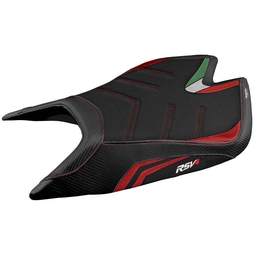 TPZ Italia Sitzbezug speziell für Aprilia RSV4 2021-2025 Leon Modell, Sonderfarbe Ultragrip