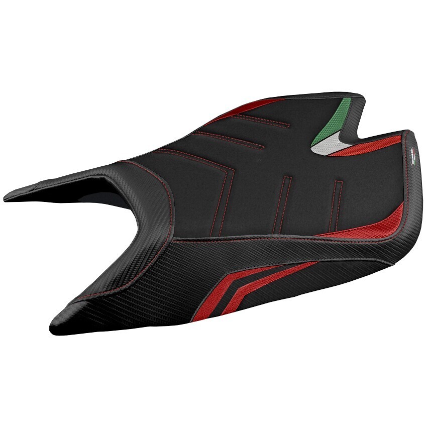 TPZ Italia Sitzbezug speziell für Aprilia RSV4 2021-2025 Leon Modell, Sonderfarbe Ultragrip