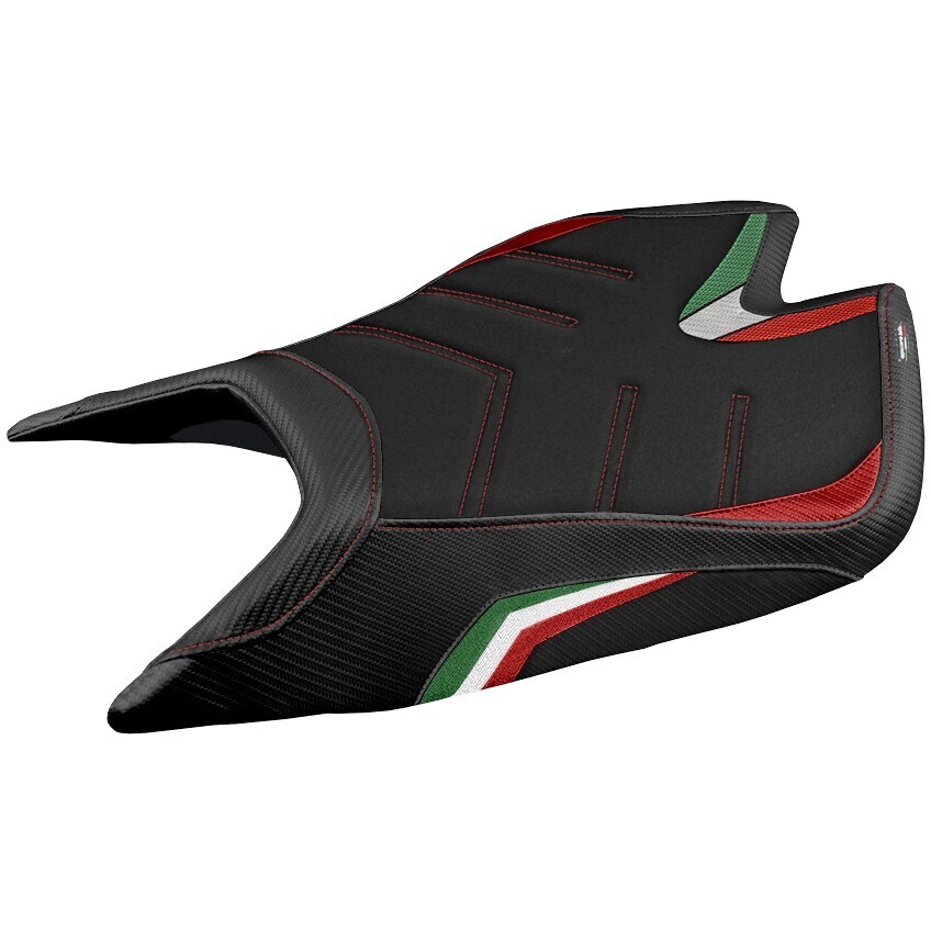 TPZ Italia Sitzbezug speziell für Aprilia RSV4 2021-2025 Leon Modell, Sonderfarbe Ultragrip