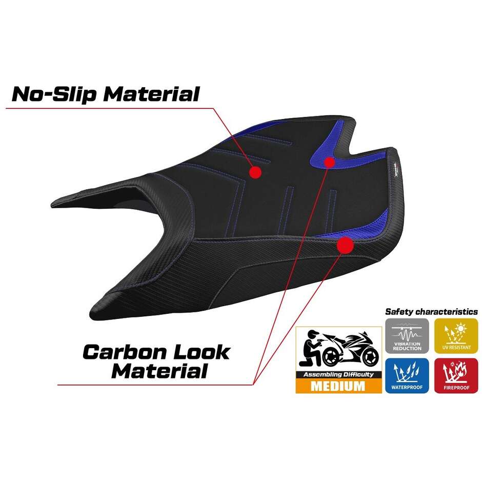 TPZ Italia Sitzbezug speziell für Aprilia RSV4 2021-2025 Leon Modell Ultragrip