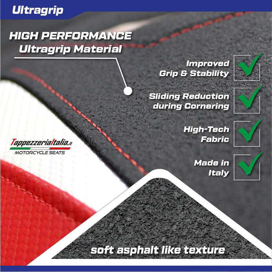 TPZ Italia Sitzbezug speziell für Aprilia RSV4 Modelle 2021-2025 Tok Ultragrip