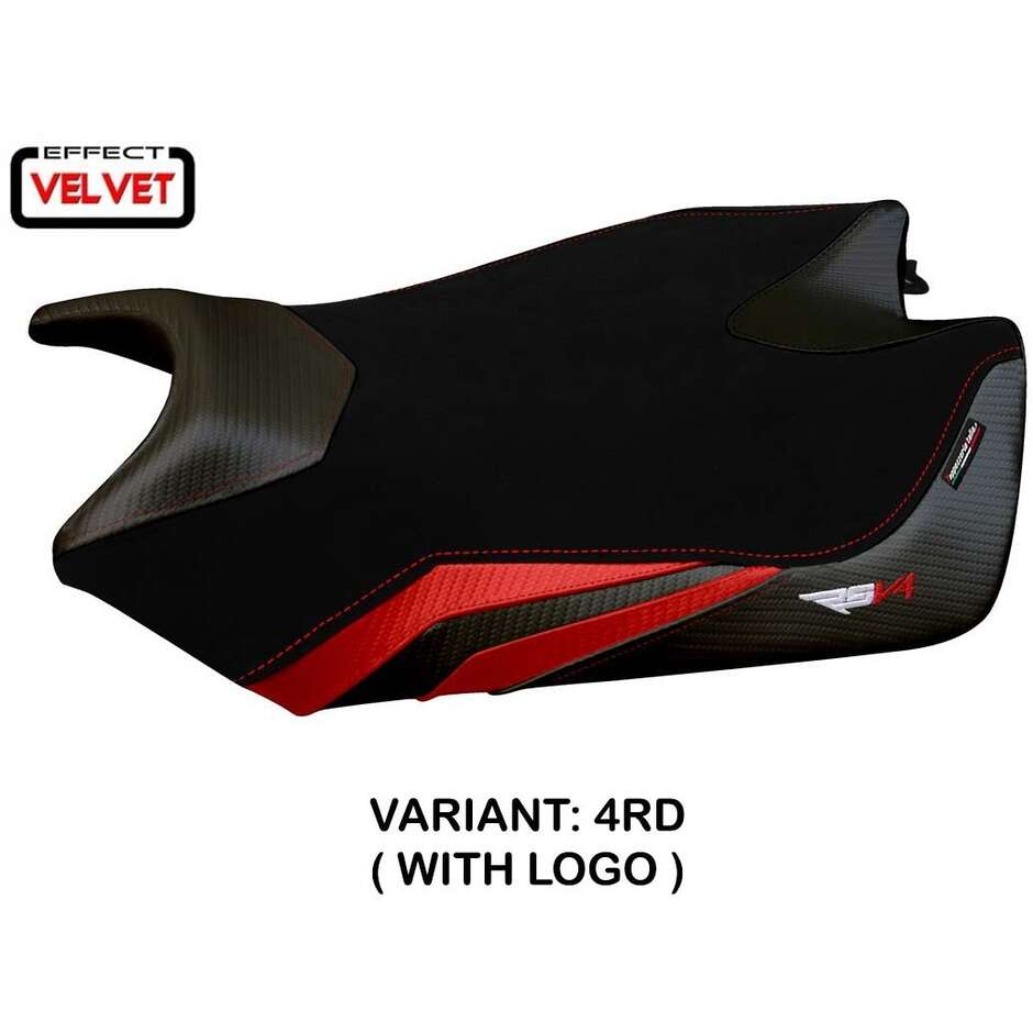 TPZ Italia Sitzbezug speziell für Aprilia RSV4 (Modelljahre 2009–2020), Farbe: Torino Velvet