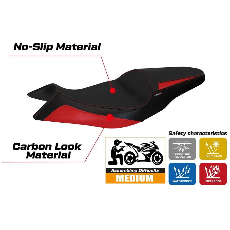 TPZ Italia Sitzbezug speziell für Aprilia Shiver 2010-2020 Modell Asti 1