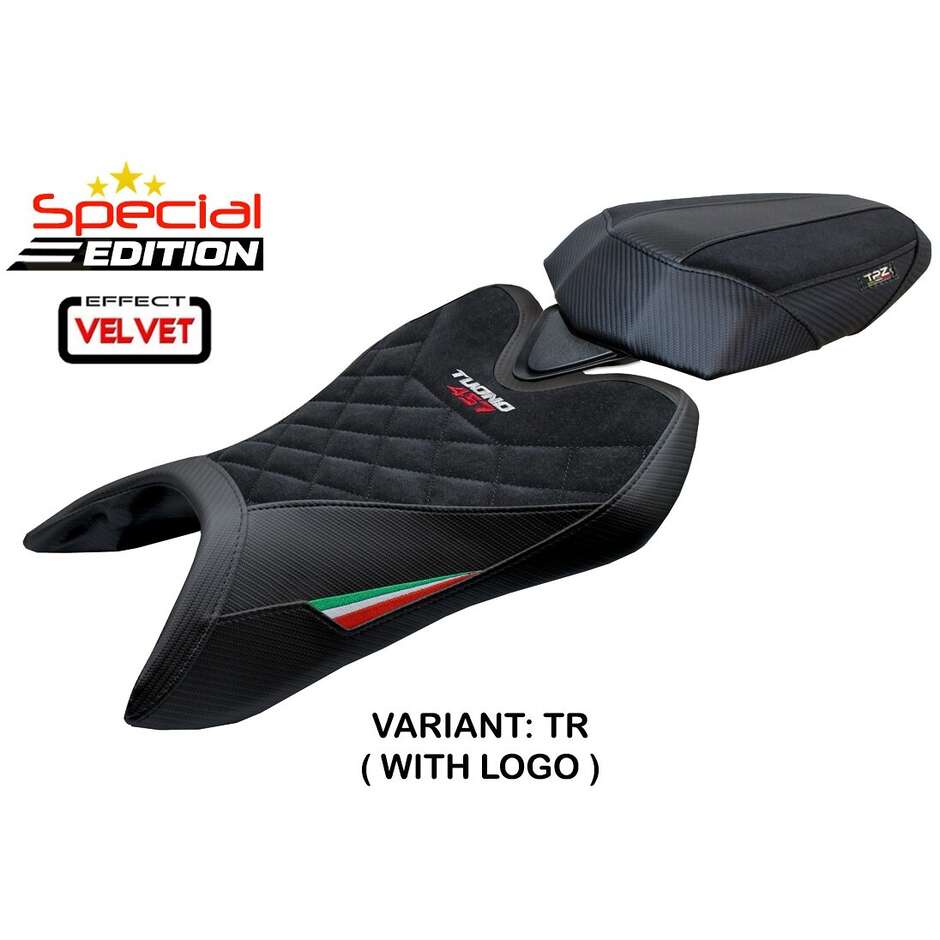 TPZ Italia Sitzbezug speziell für Aprilia Tuono 457, Modell 2025, Vignesh Velvet Special Edition