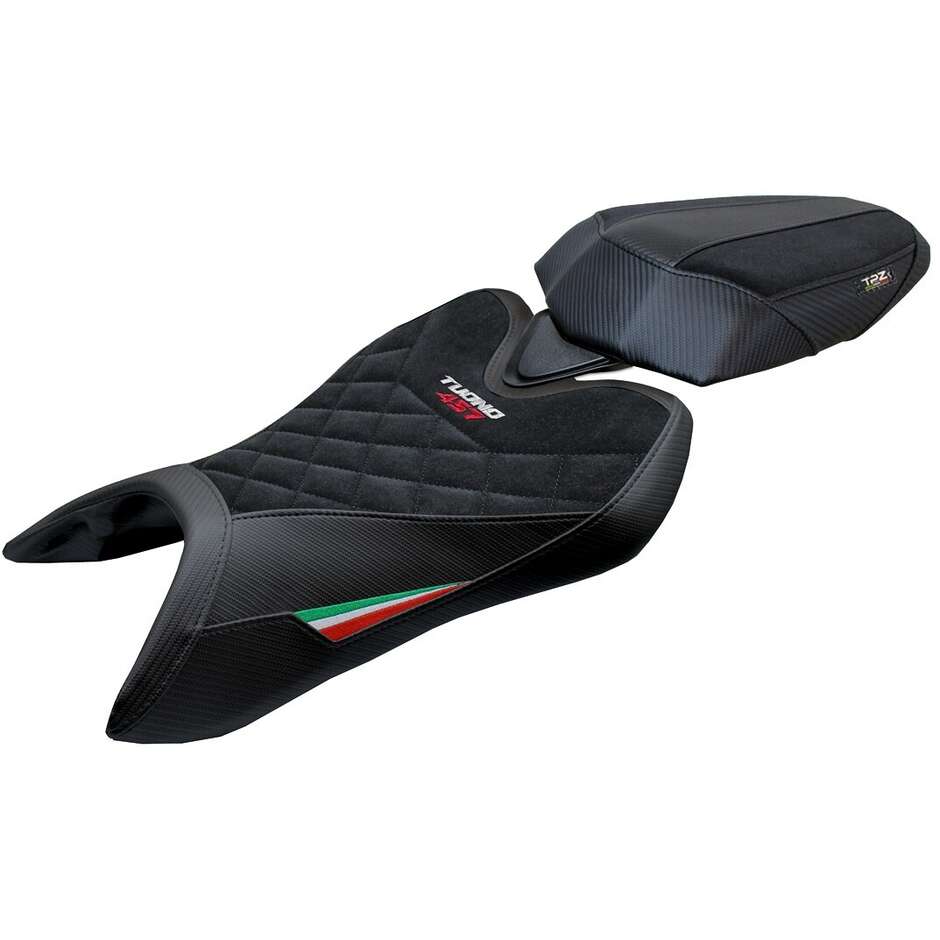 TPZ Italia Sitzbezug speziell für Aprilia Tuono 457, Modell 2025, Vignesh Velvet Special Edition