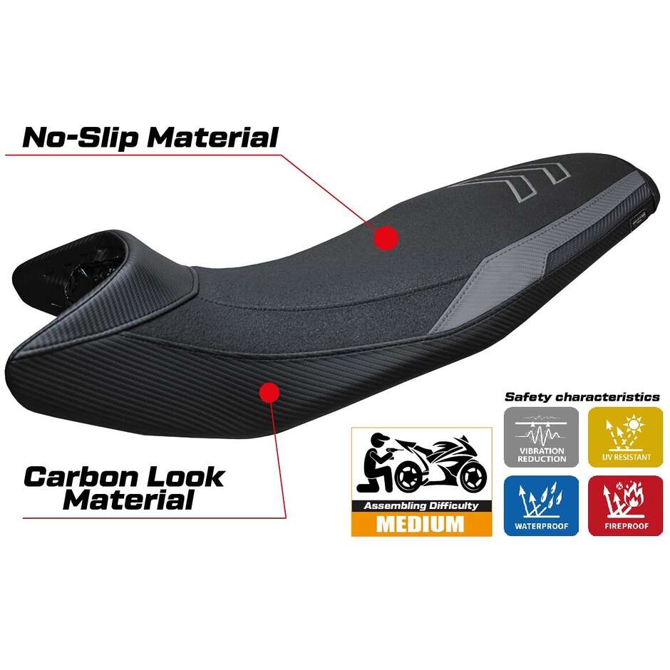 TPZ Italia Sitzbezug speziell für BMW F 900 GS 2024-2025 Nemo Modell Ultragrip