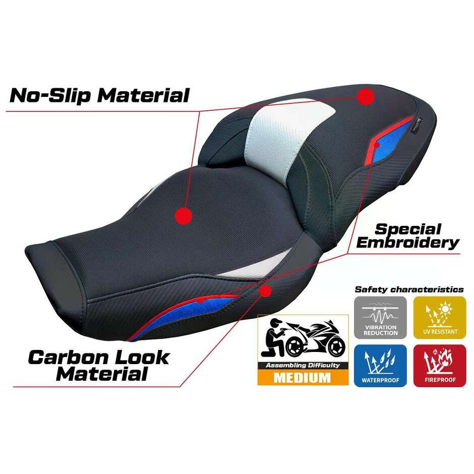 TPZ Italia Sitzbezug speziell für BMW M 1000 XR 2024-2025 Modell Graz