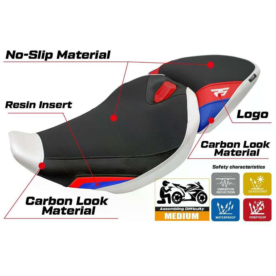 TPZ Italia Sitzbezug speziell für BMW R 1300 RS 2025-2026 Modell Sohar
