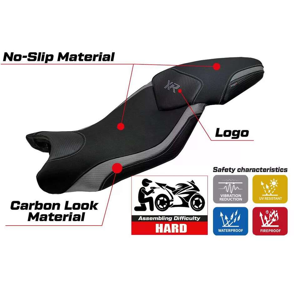 TPZ Italia Sitzbezug speziell für BMW S 1000 XR 2015–2019, Modell Ardea