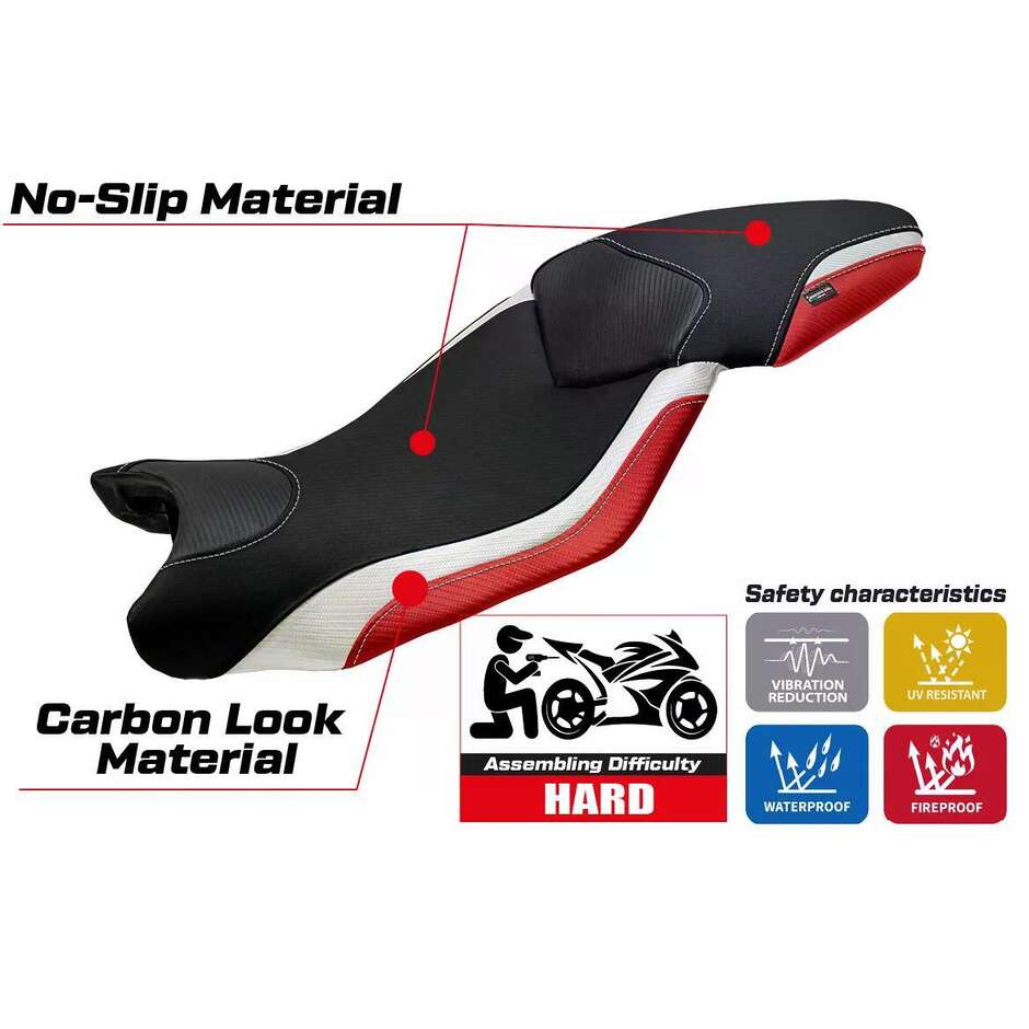 TPZ Italia Sitzbezug speziell für BMW S 1000 XR (Modelljahre 2015–2019), Sonderfarbe Ardea