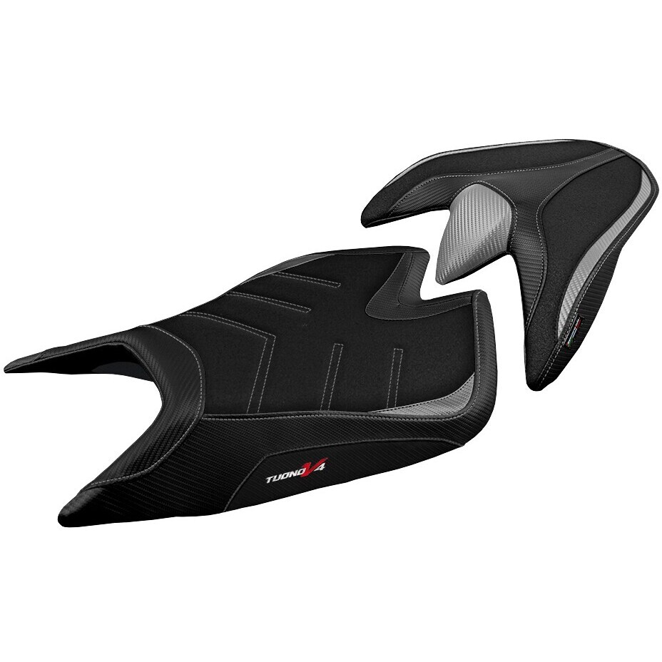 TPZ Italia Sitzbezug speziell für das Modell Aprilia Tuono V4 2021-2025 Zuera Ultragrip