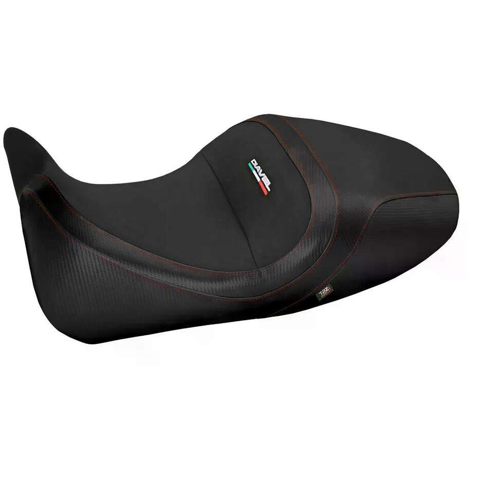 TPZ Italia Sitzbezug speziell für Ducati Diavel 2014–2018, Farbe: Imola 1, Samt