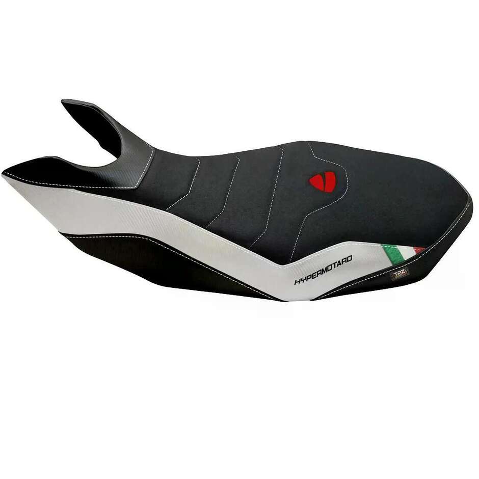 TPZ Italia Sitzbezug speziell für Ducati Hypermotard 796 / 1100 / 1100 EVO (Modelljahre 2007–2012), Ribe 2 Ultragrip