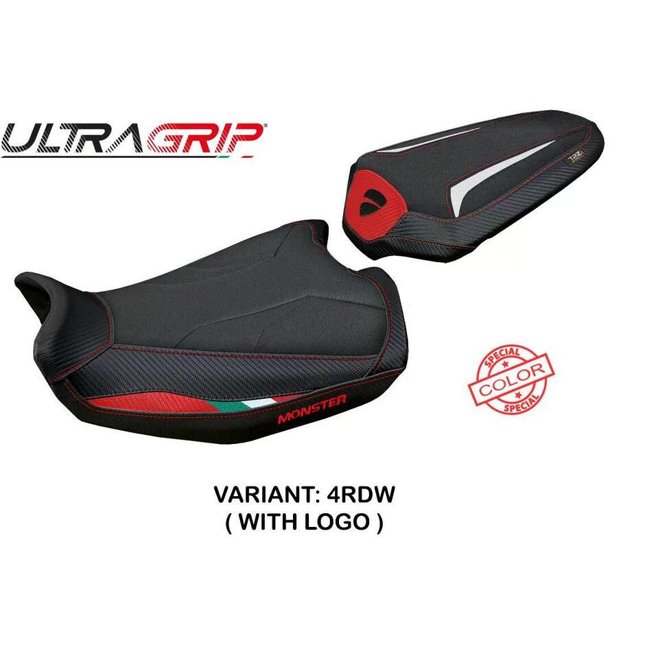 TPZ Italia Sitzbezug speziell für Ducati Monster 937950 20212025 Linosa Ultragrip Modell
