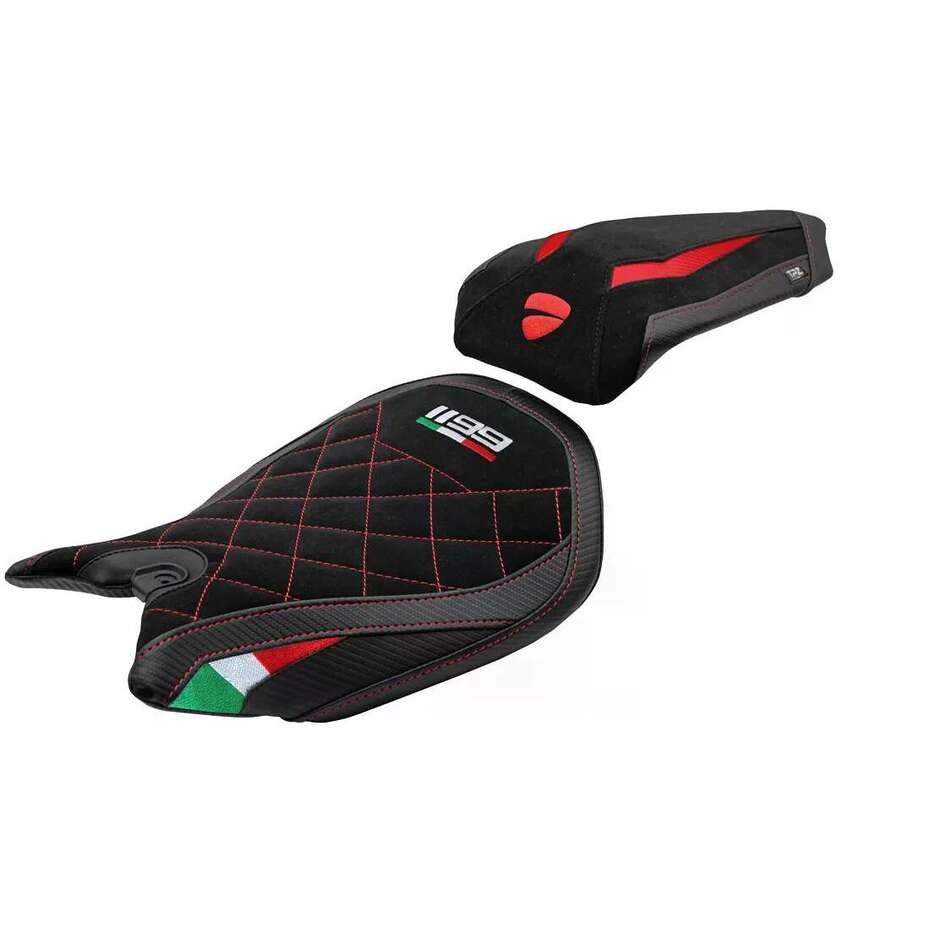 TPZ Italia Sitzbezug speziell für Ducati Panigale 1199 (Modelljahre 2011–2015), Pesaro Velvet Special Edition