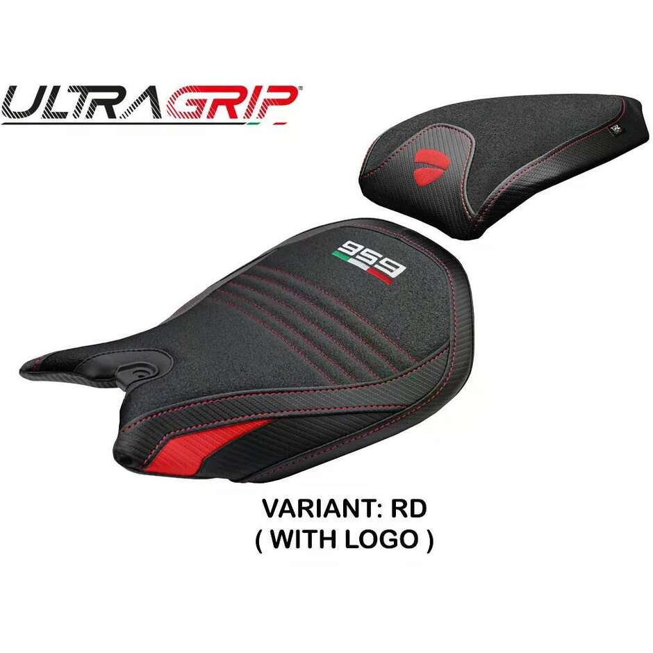 TPZ Italia Sitzbezug speziell für Ducati Panigale 959 (Modelljahre 2016–2018) mit Ultragrip-Muttern